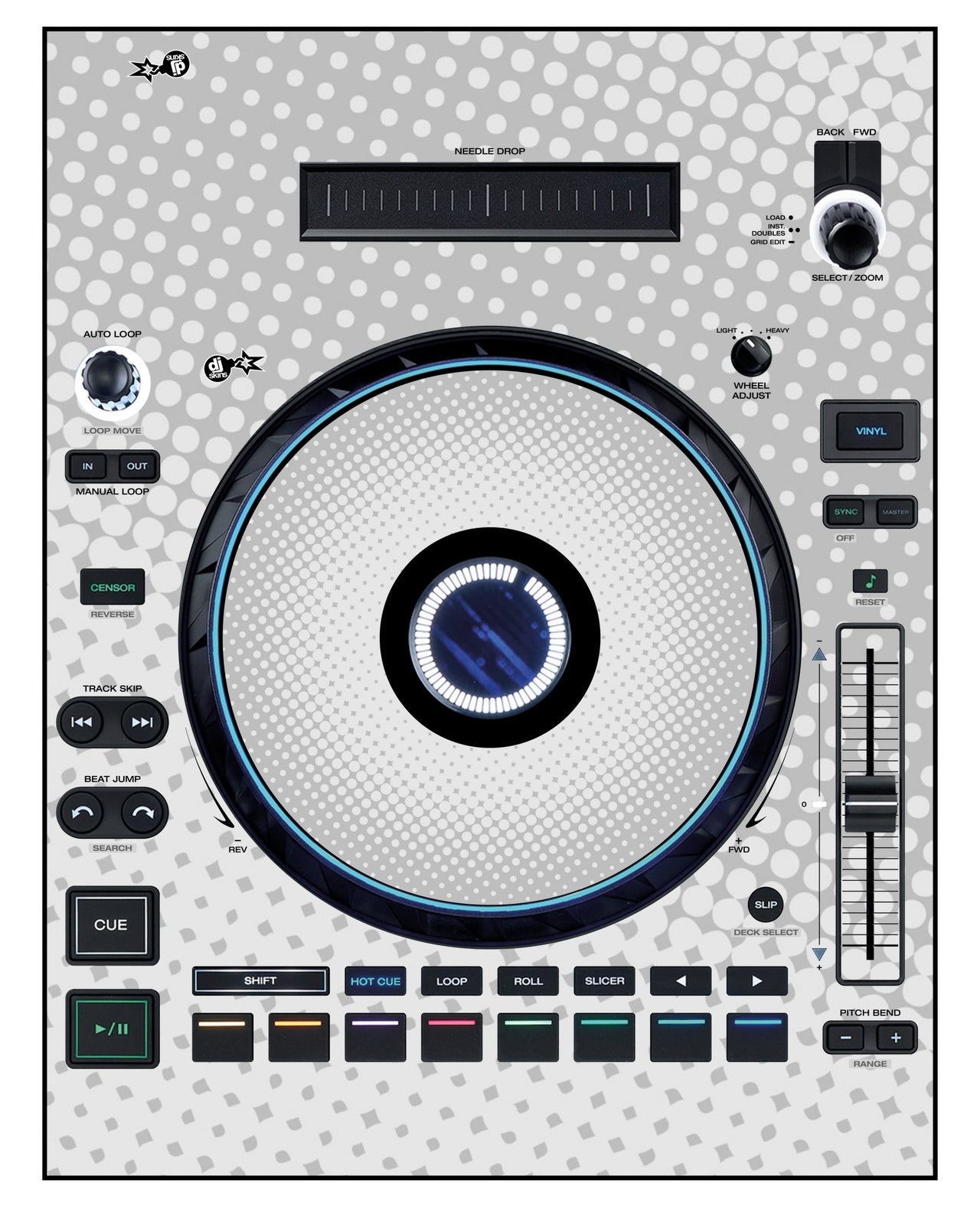 Denon DJ LC 6000 Skin Gradienter White