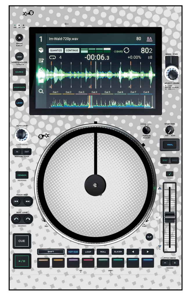 Denon DJ SC 6000 M Skin Gradienter White