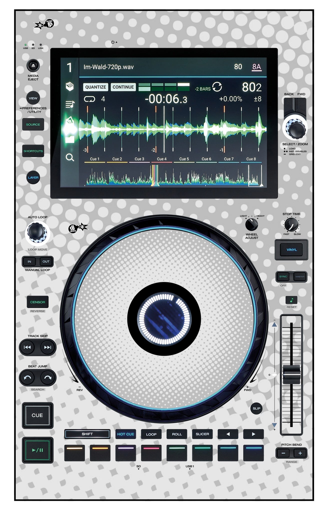 Denon DJ SC 6000 Skin Gradienter White