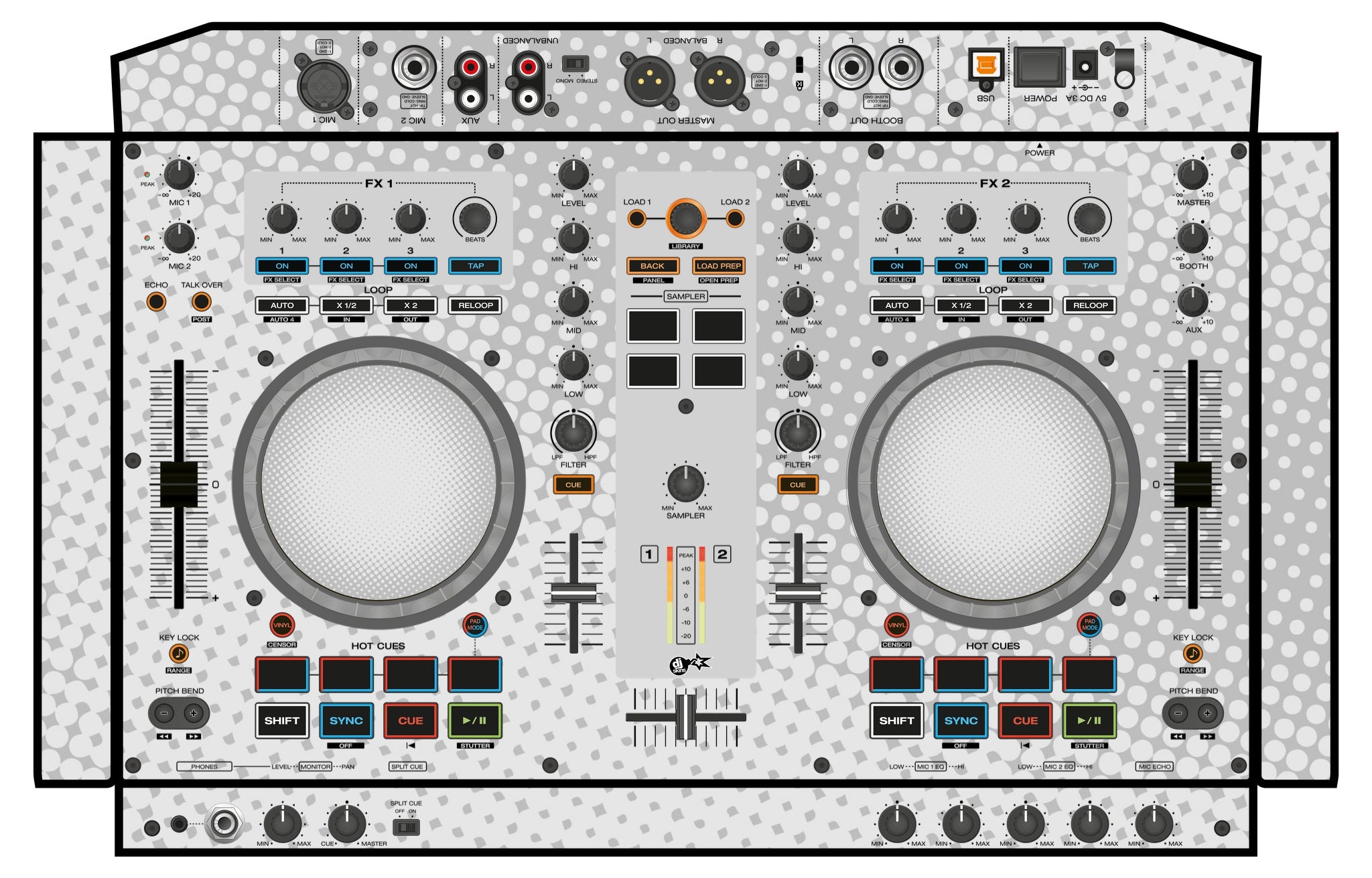 Denon DJ MC 4000 Skin Gradienter White