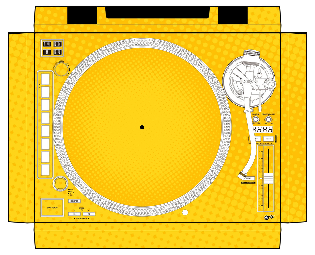 Reloop RP 8000 MK2 Skin Gradienter Yellow
