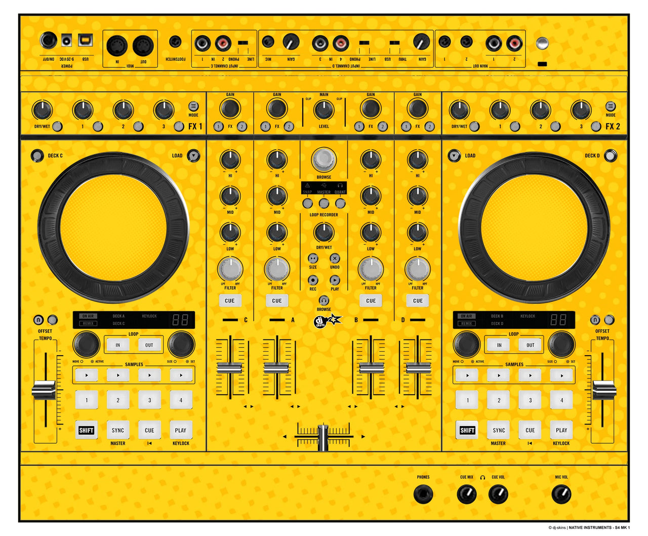 Native Instruments S4 MK1 Skin Gradienter Yellow