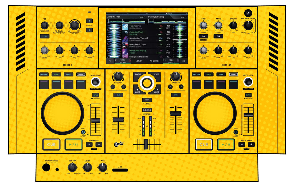 Denon DJ PRIME GO Skin Gradienter Yellow