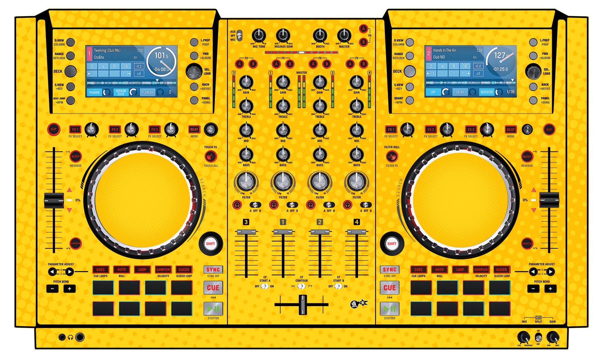 Numark NV 2 Skin Gradienter Yellow