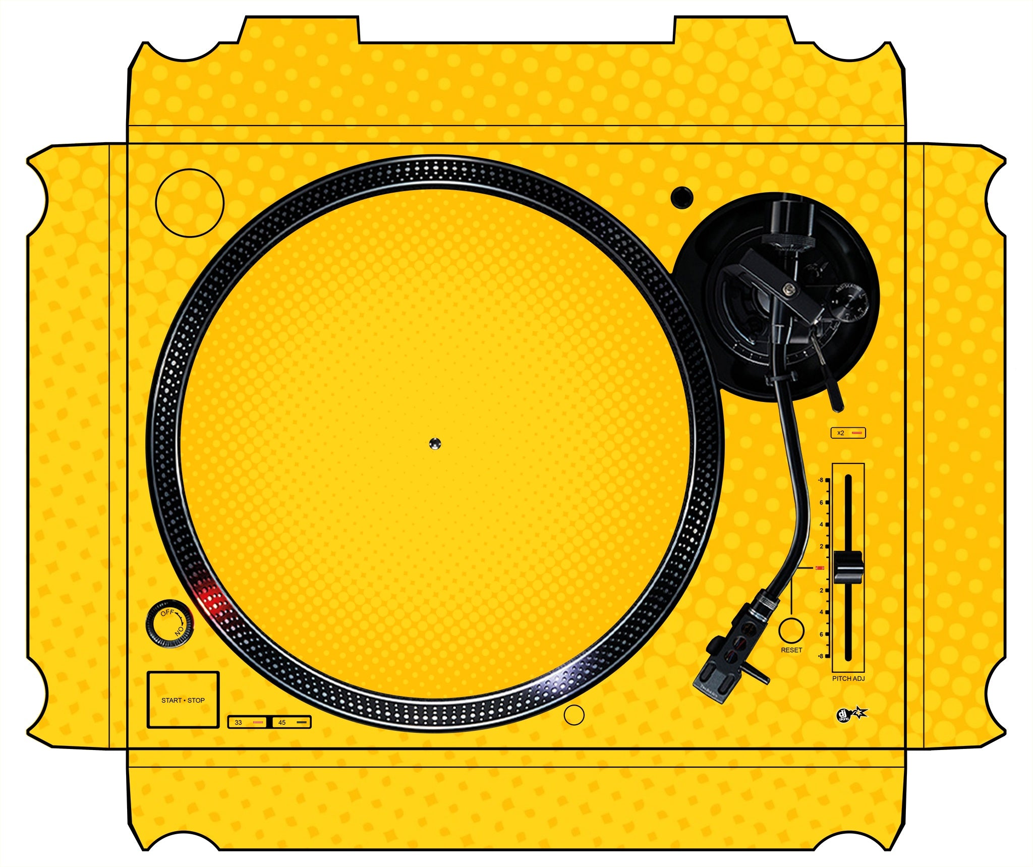 Technics 1200 / 1210 MK7 Skin Gradienter Yellow