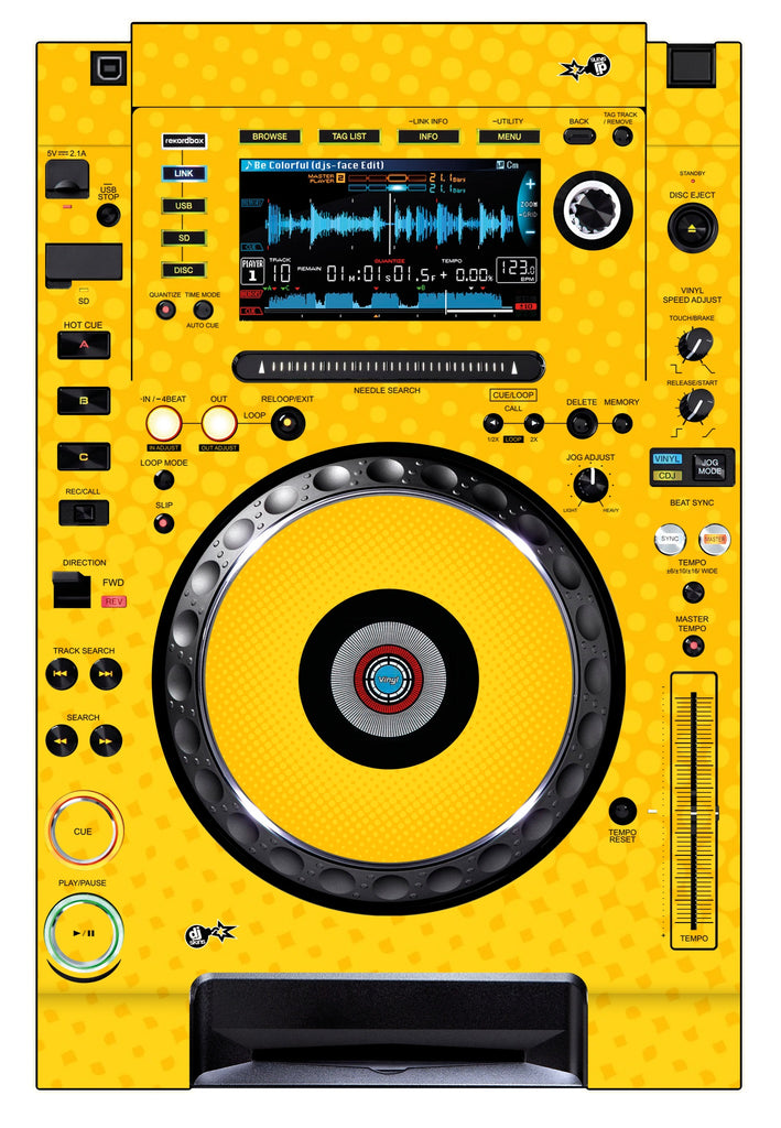 Pioneer DJ CDJ 2000 NEXUS Skin Gradienter Yellow
