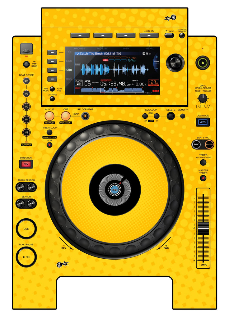 Pioneer DJ CDJ 900 NEXUS Skin Gradienter Yellow