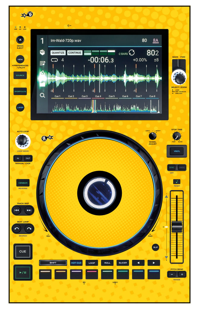 Denon DJ SC 6000 Skin Gradienter Yellow