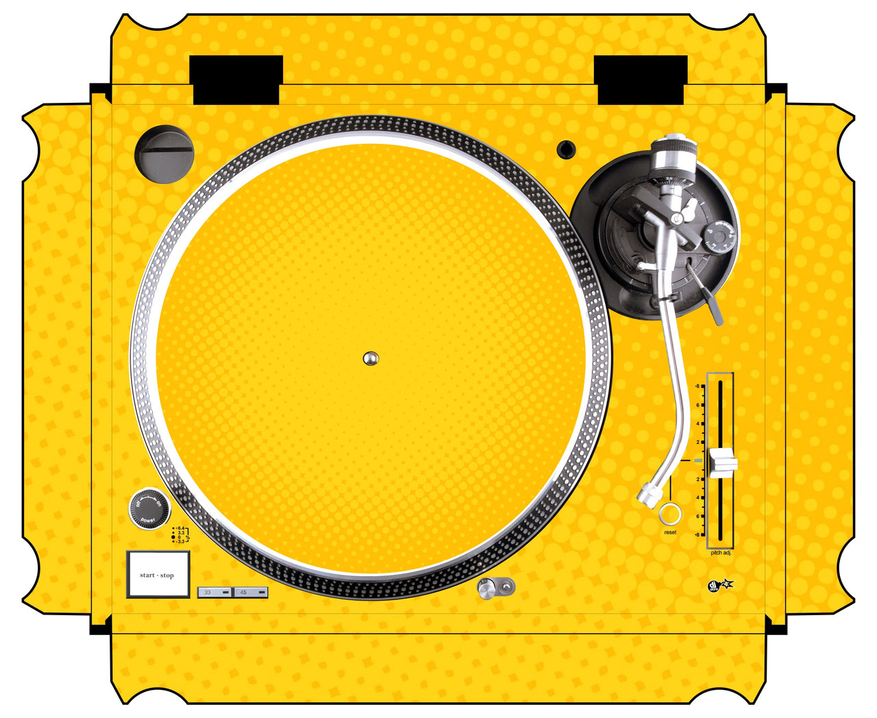 Technics 1200 / 1210 MK5 Skin Gradienter Yellow