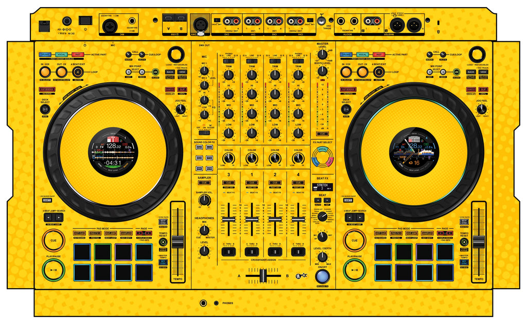 Pioneer DJ DDJ FLX10 Skin Gradienter Yellow