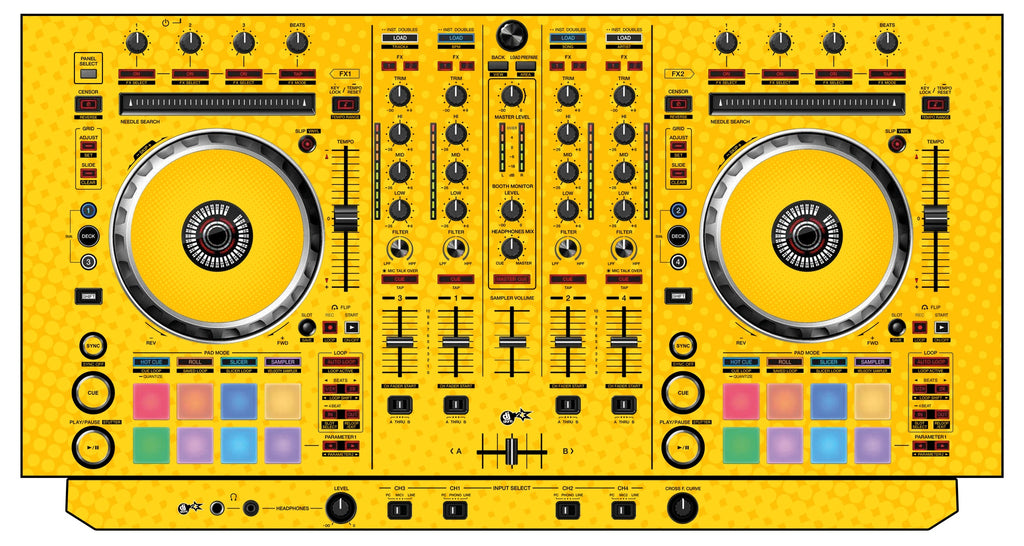 Pioneer DJ DDJ SX 2 Skin Gradienter Yellow