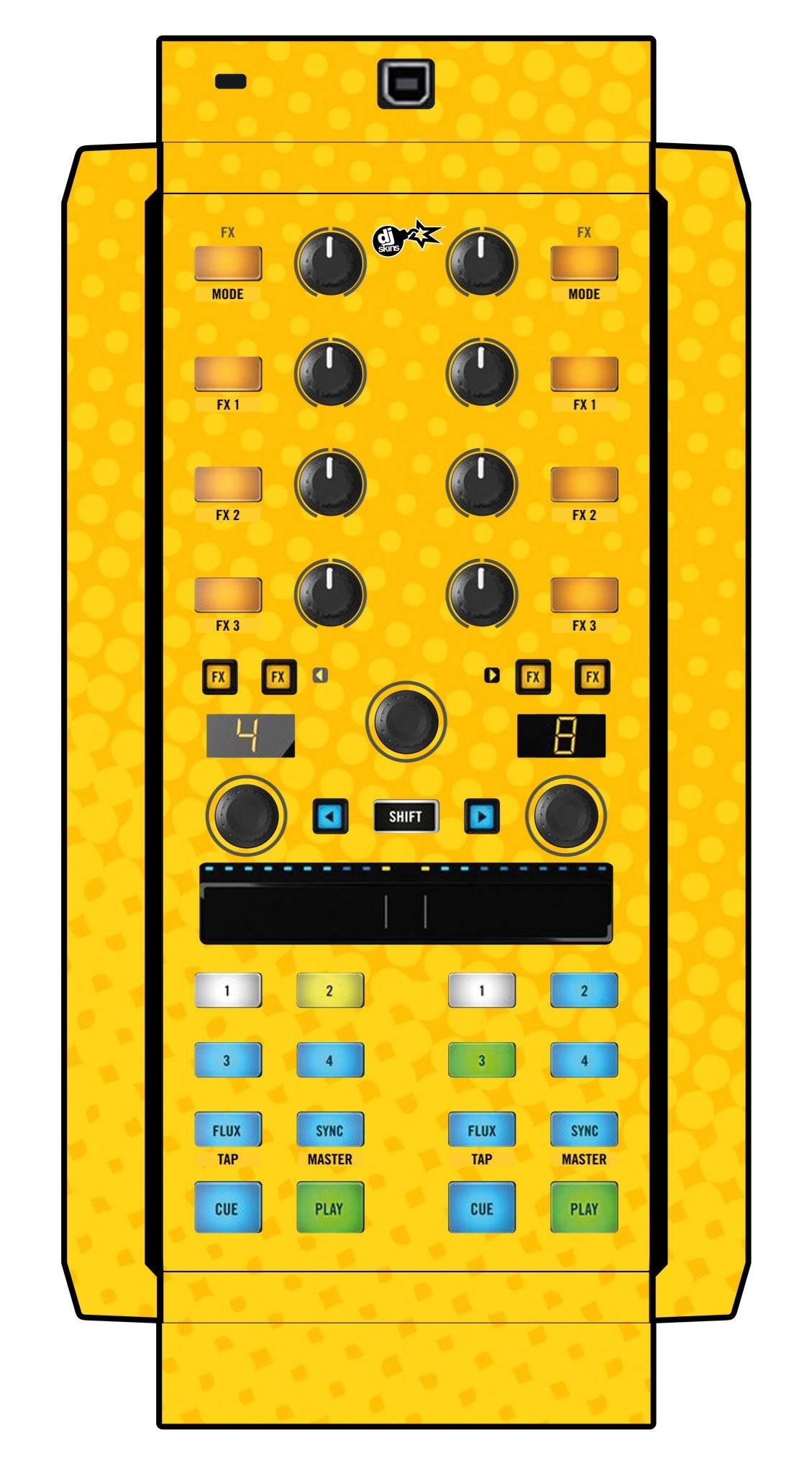 Native Instruments X1 MK2 Skin Gradienter Yellow