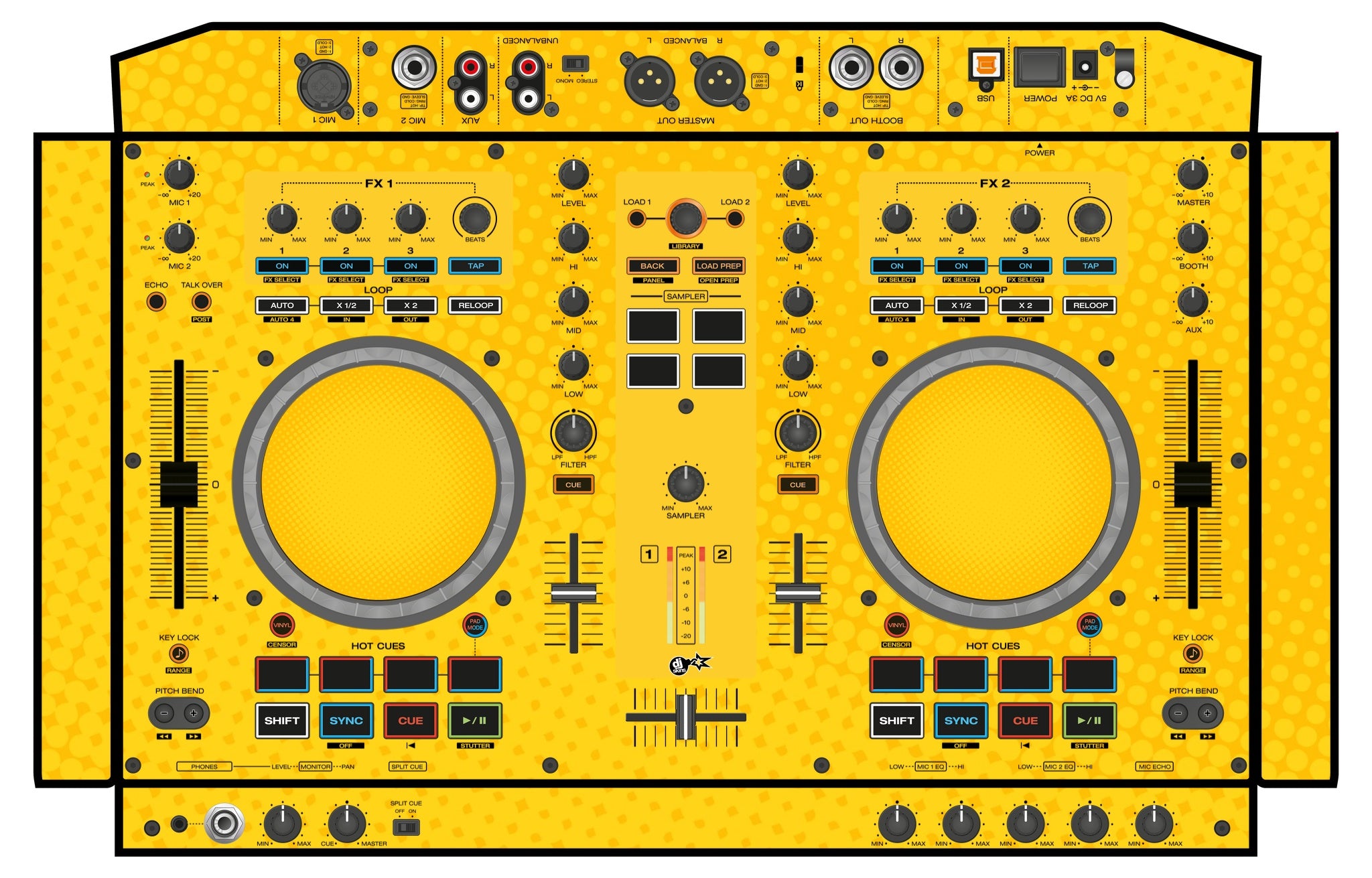 Denon DJ MC 4000 Skin Gradienter Yellow