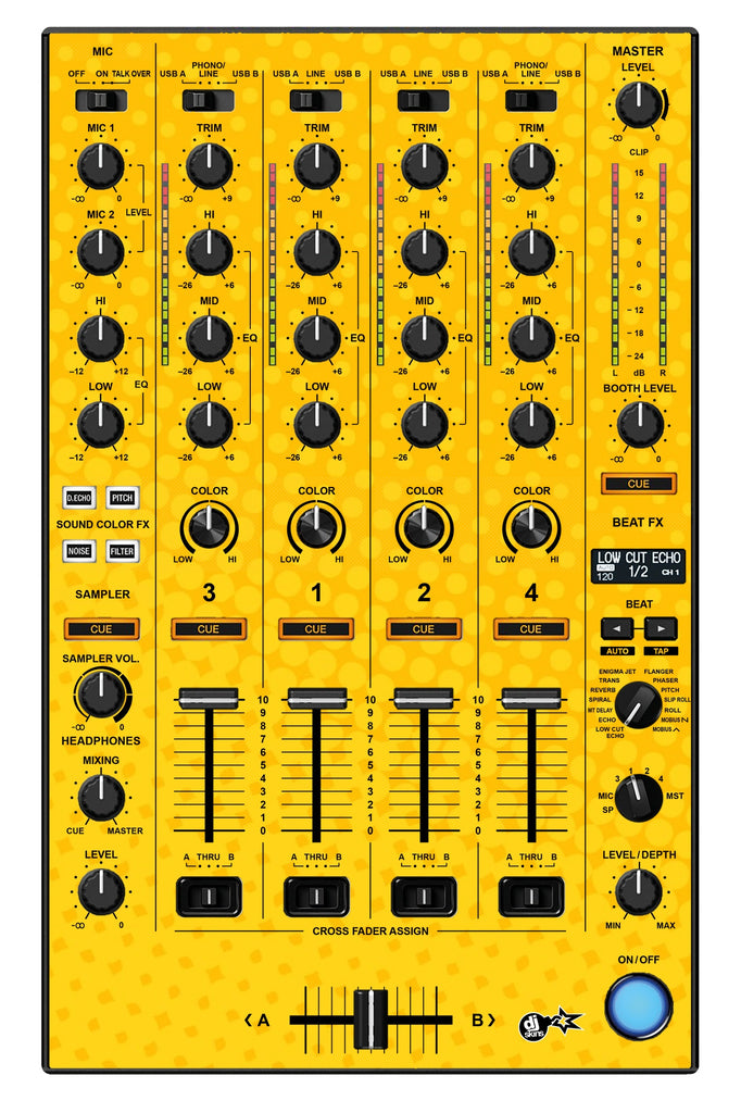 Pioneer DJ DDJ 1000 SRT MIXER Skin Gradienter Yellow