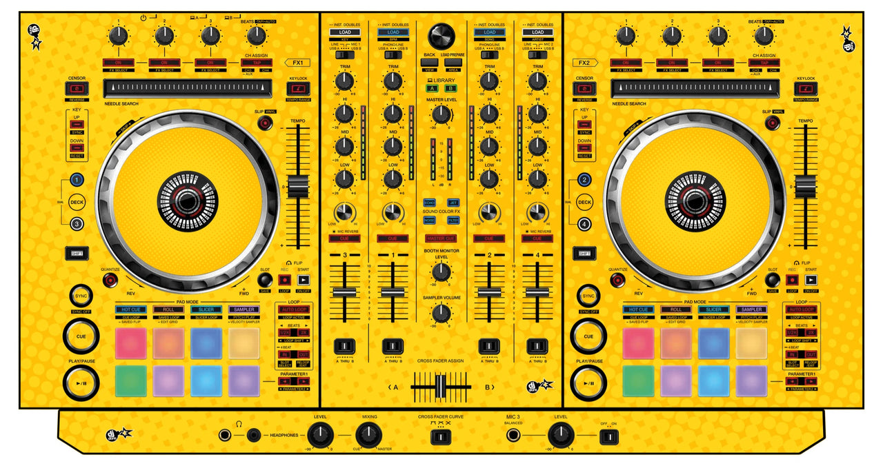 Pioneer DJ DDJ SX 3 Skin Gradienter Yellow