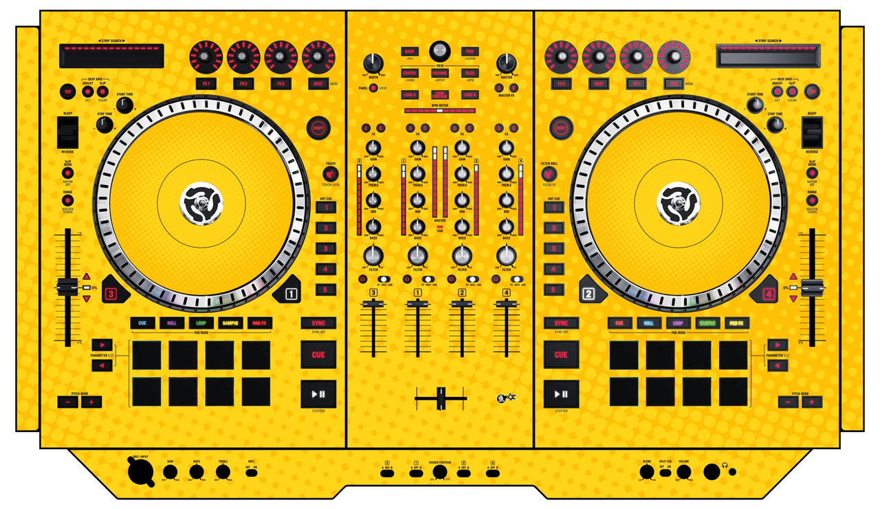 Numark NS 7 II Skin Gradienter Yellow