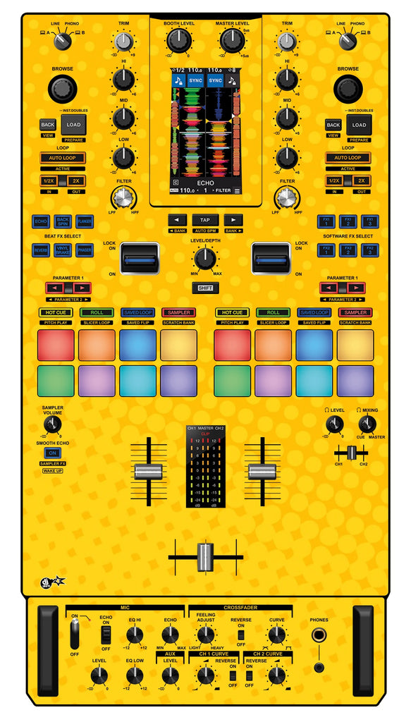 Pioneer DJ DJM S11 Skin Gradienter Yellow