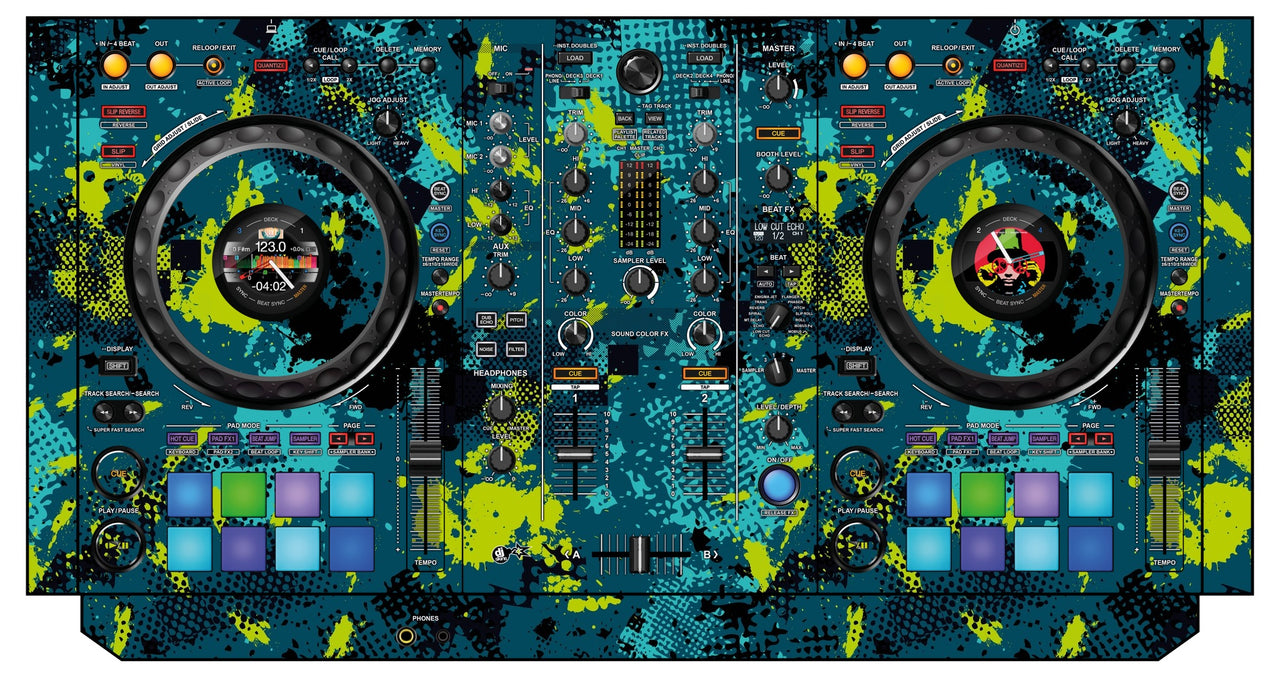 Pioneer DJ DDJ 800 Skin Conflict Green