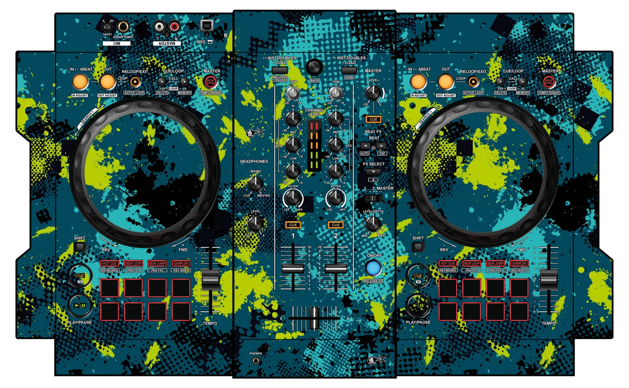 Pioneer DJ DDJ 400 Skin Conflict Green