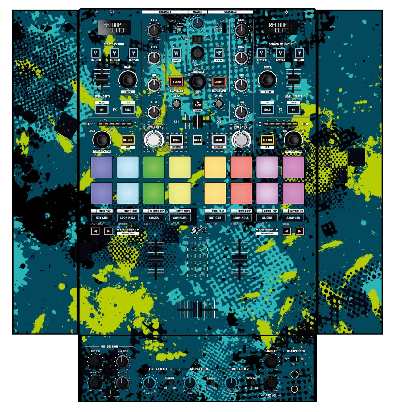 Reloop Elite Skin Conflict Green