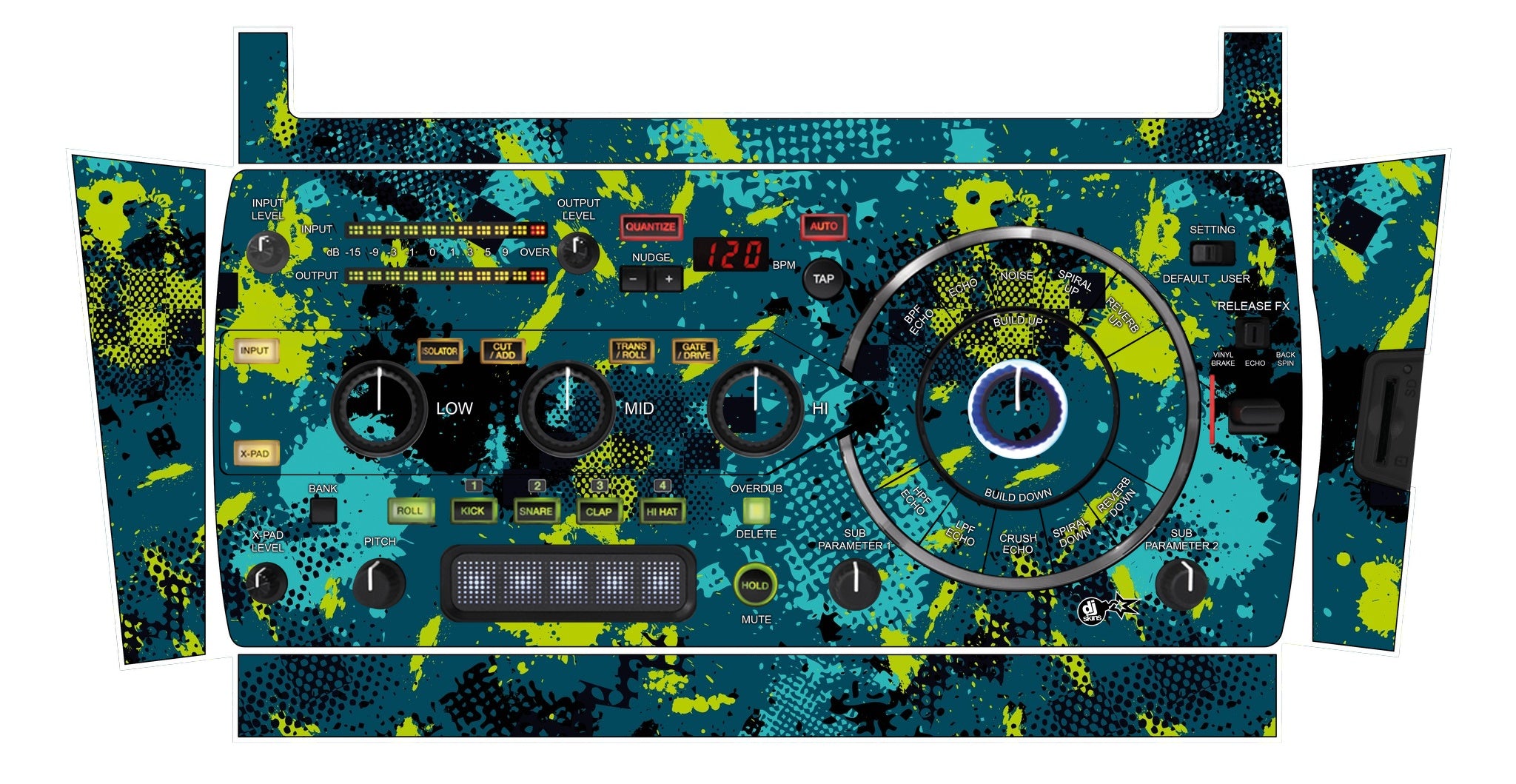 Pioneer DJ RMX 1000 Skin Conflict Green