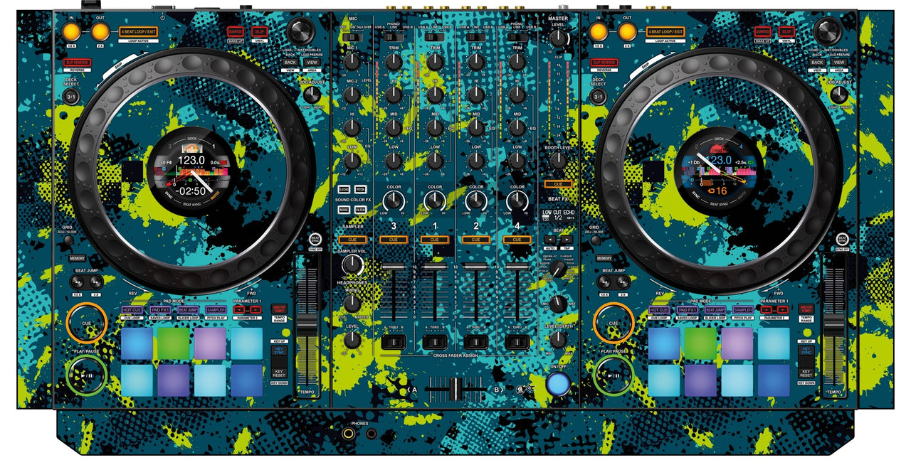 Pioneer DJ DDJ 1000 SRT Skin Conflict Green