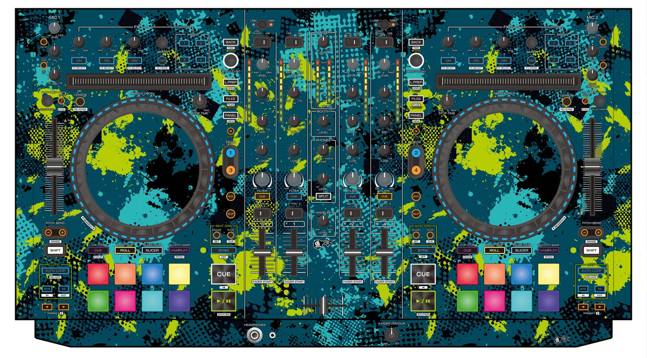 Denon DJ MC 7000 Skin Conflict Green
