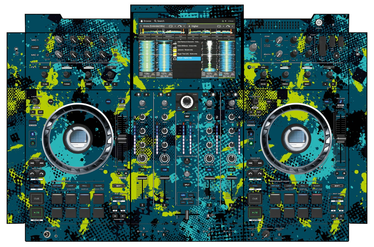 Denon DJ PRIME 4+ Skin Conflict Green