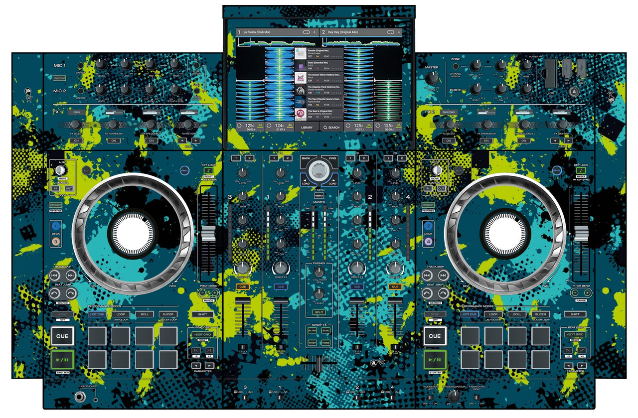 Denon DJ PRIME 4 Skin Conflict Green