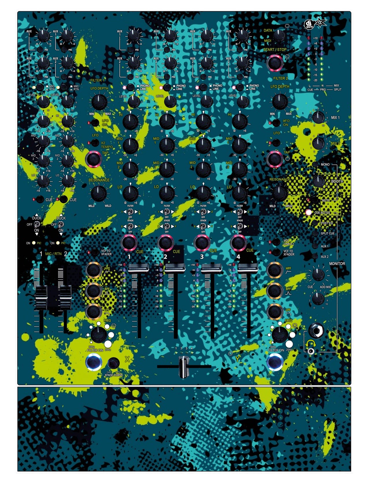Allen and Heath XONE 92 Skin Conflict Green