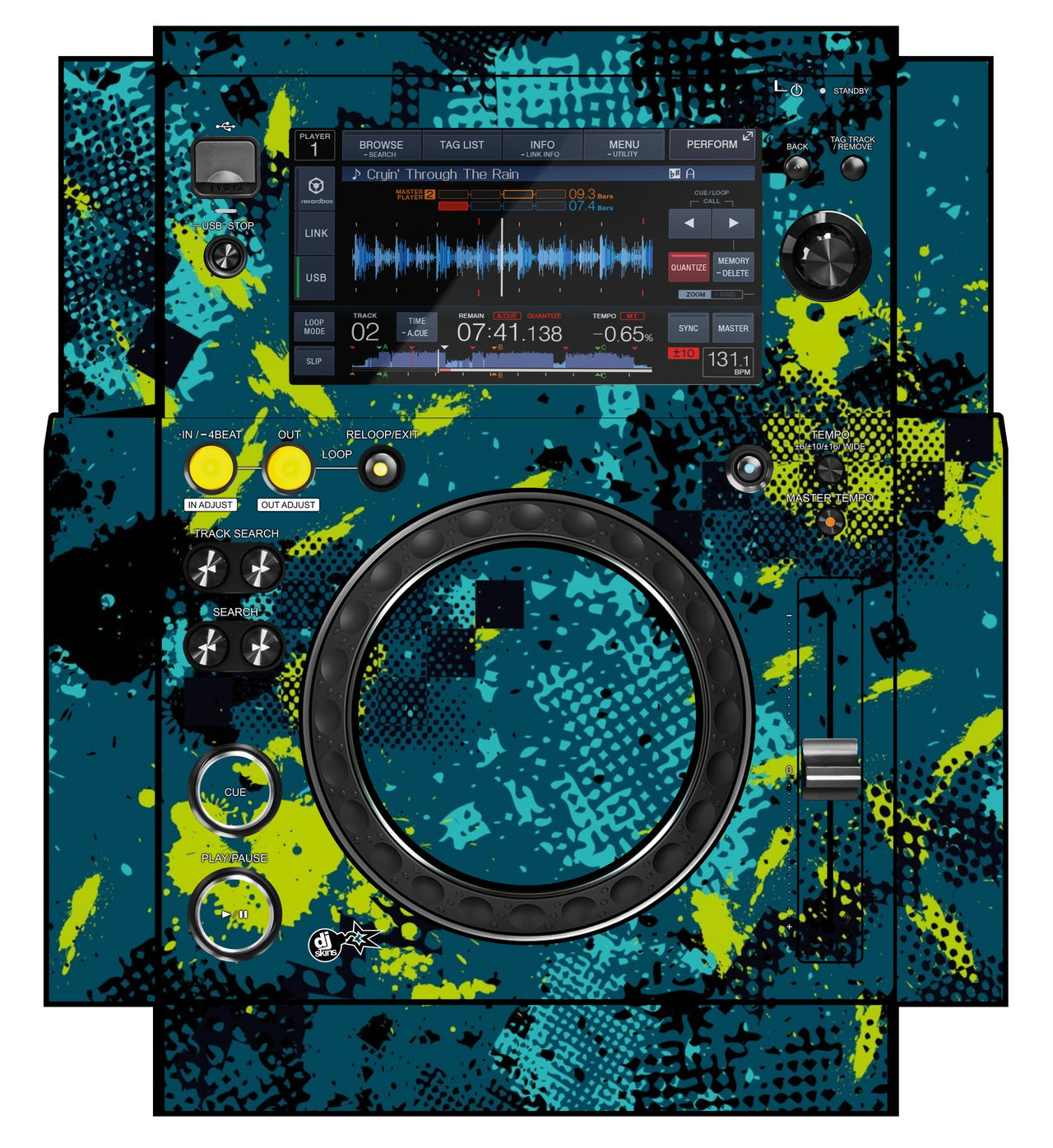 Pioneer DJ XDJ 700 Skin Conflict Green