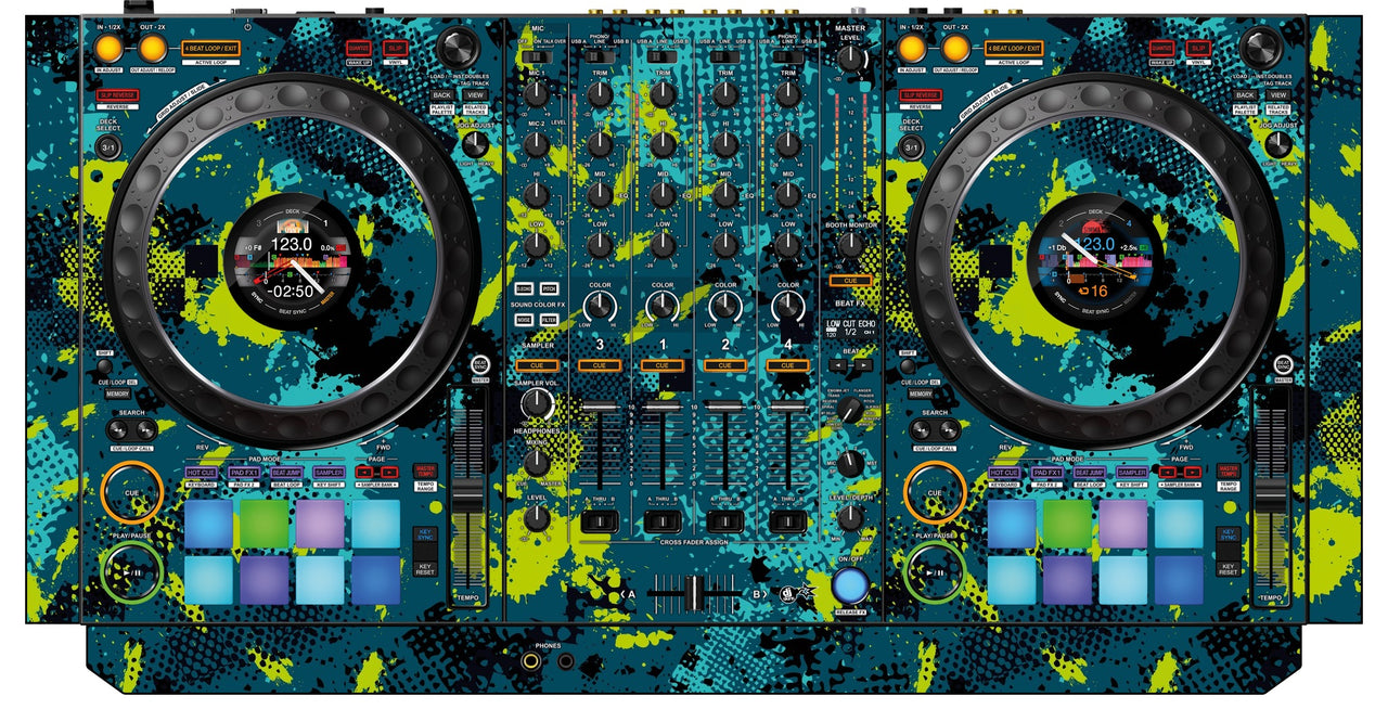 Pioneer DJ DDJ 1000 Skin Conflict Green
