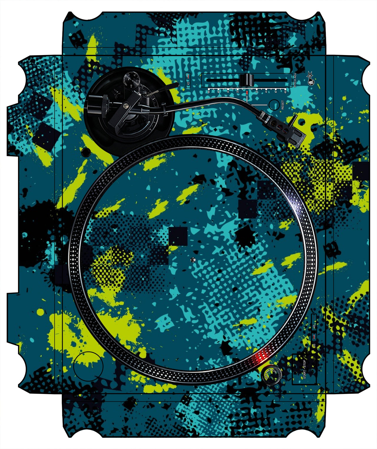 Technics 1200 / 1210 MK7 VERTICAL Skin Conflict Green