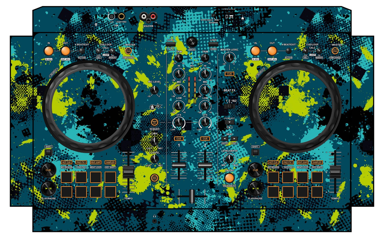 Pioneer DJ DDJ FLX 4 Skin Conflict Green