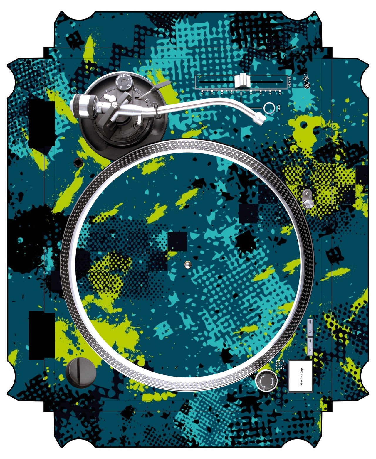 Technics 1200 / 1210 MK5 VERTICAL Skin Conflict Green