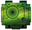 Numark PT 01 incl. Sides Skin Green Lazer