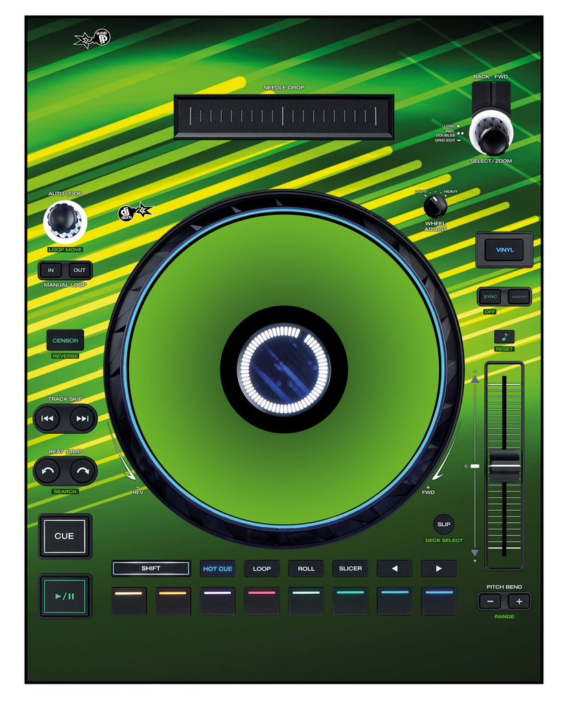 Denon DJ LC 6000 Skin Green Lazer