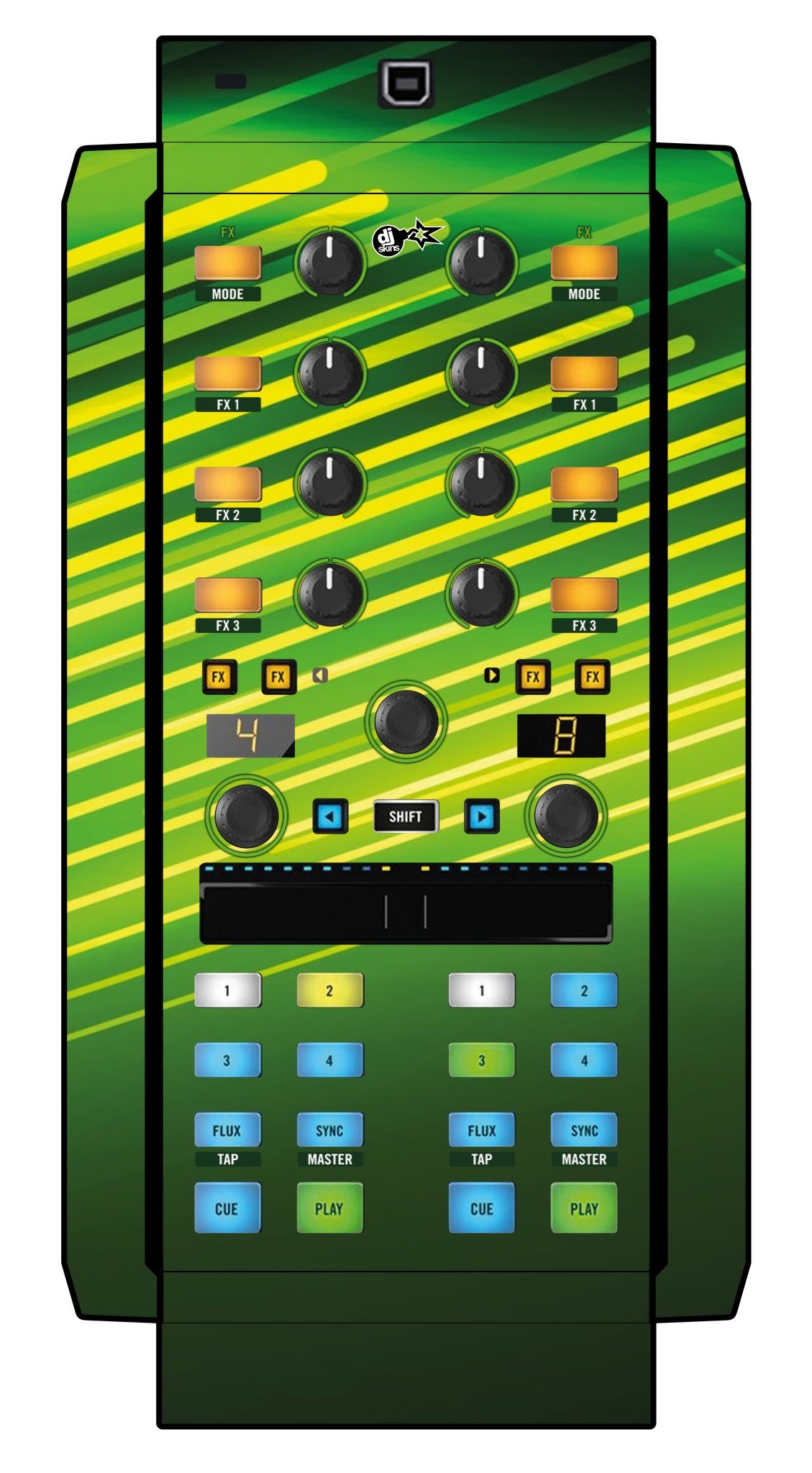Native Instruments X1 MK2 Skin Green Lazer