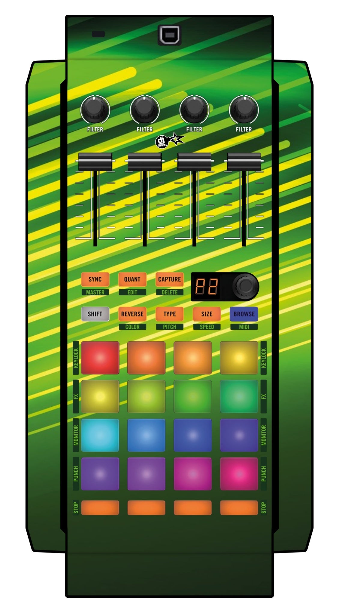 Native Instruments F1 Skin Green Lazer