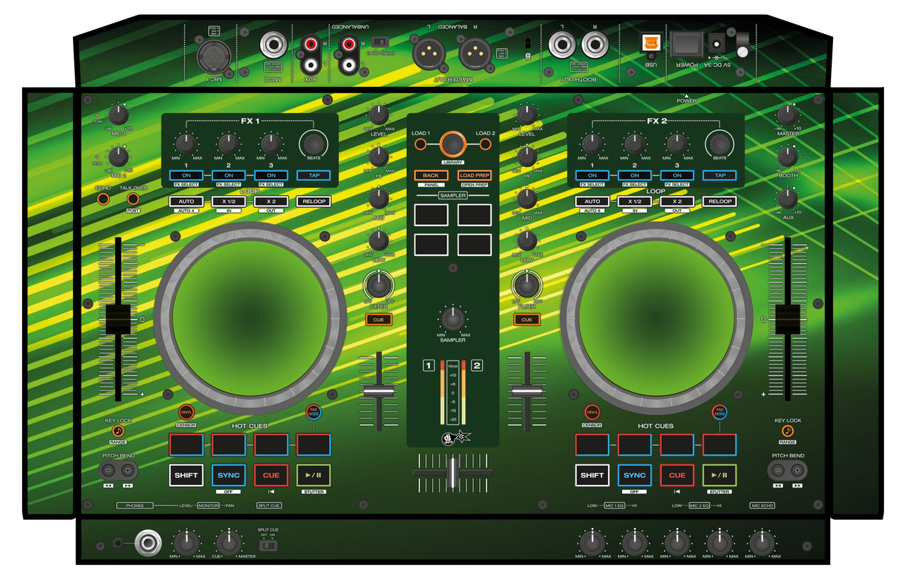 Denon DJ MC 4000 Skin Green Lazer