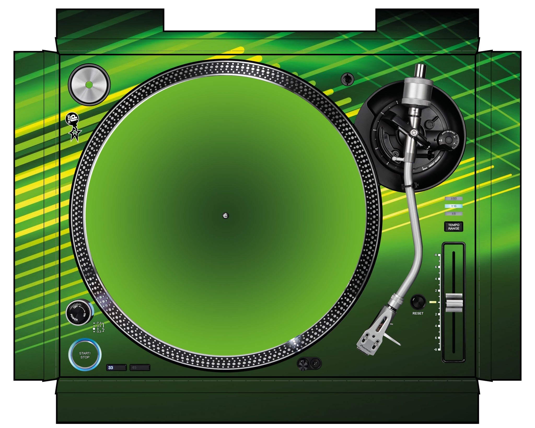 Pioneer DJ PLX 1000 Skin Green Lazer