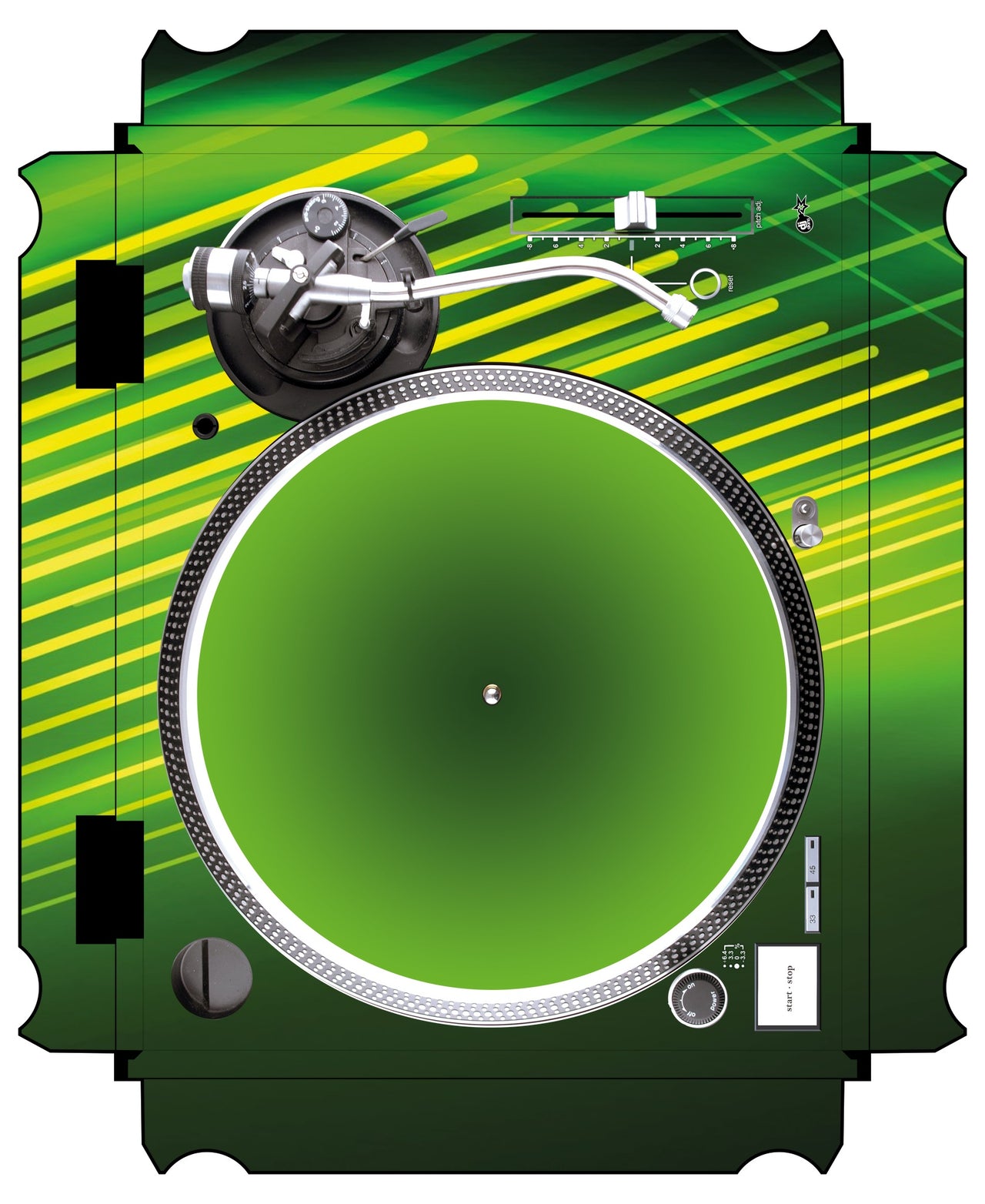 Technics 1200 / 1210 MK5 VERTICAL Skin Green Lazer