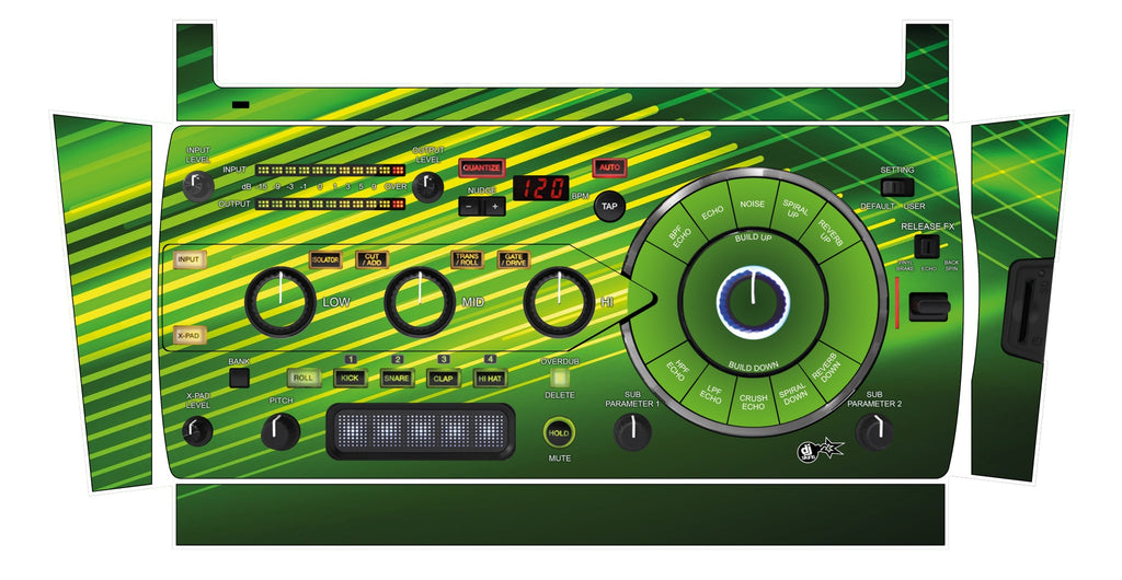 Pioneer DJ RMX 1000 Skin Green Lazer