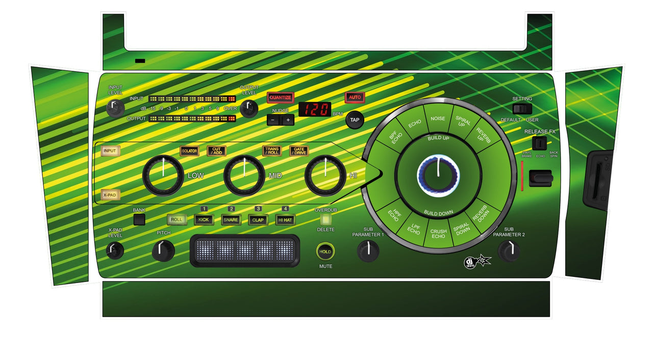 Pioneer DJ RMX 1000 Skin Green Lazer