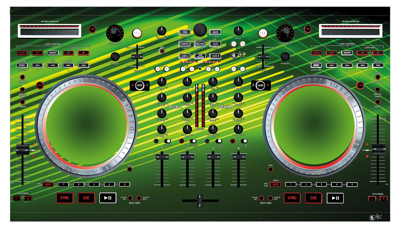 Numark NS 6 Skin Green Lazer