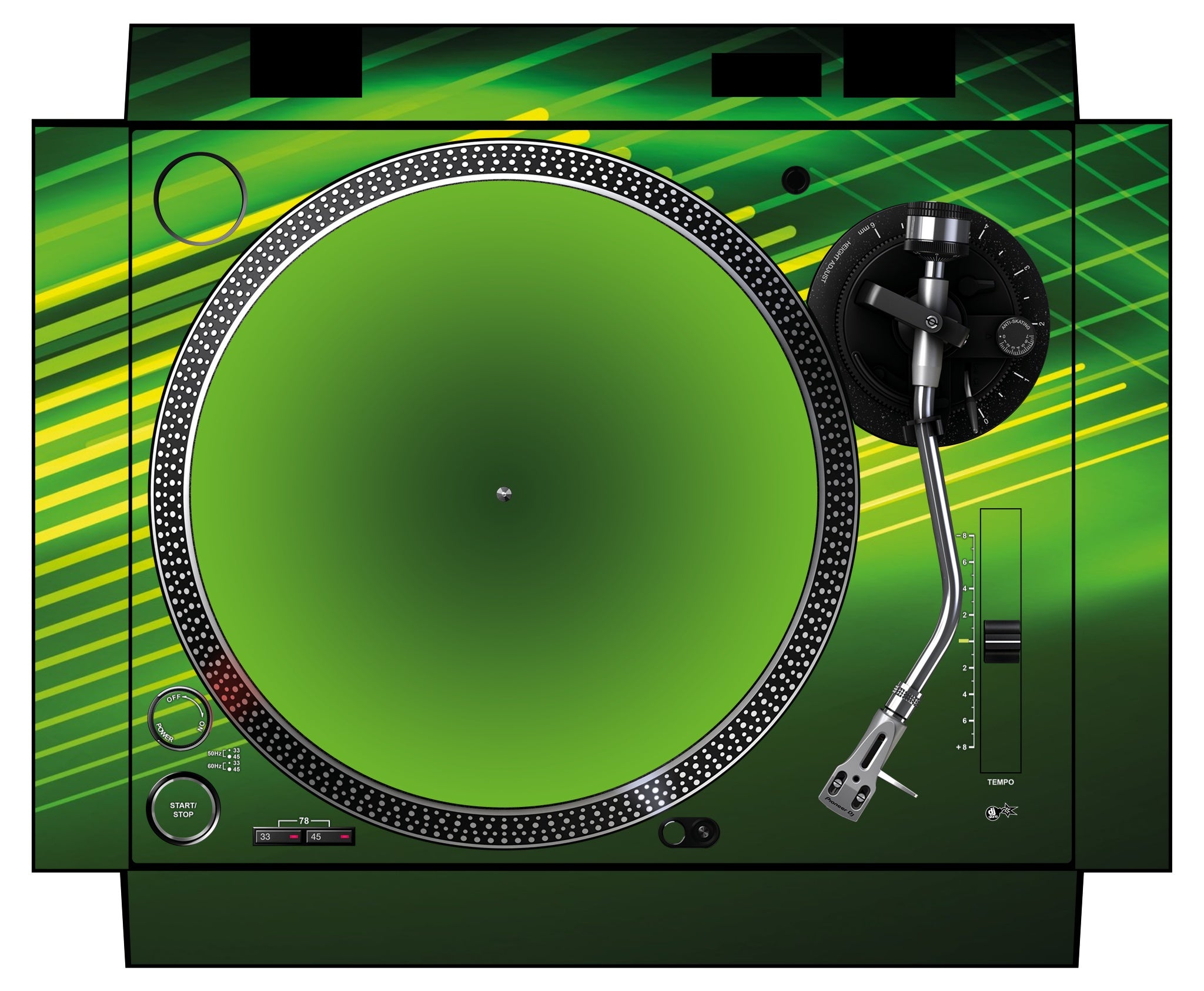 Pioneer DJ PLX 500 Skin Green Lazer