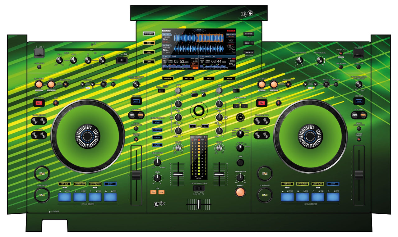 Pioneer DJ XDJ RX Skin Green Lazer
