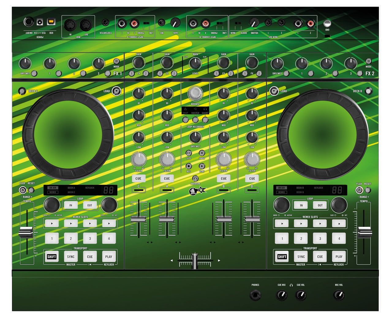 Native Instruments S4 MK2 Skin Green Lazer