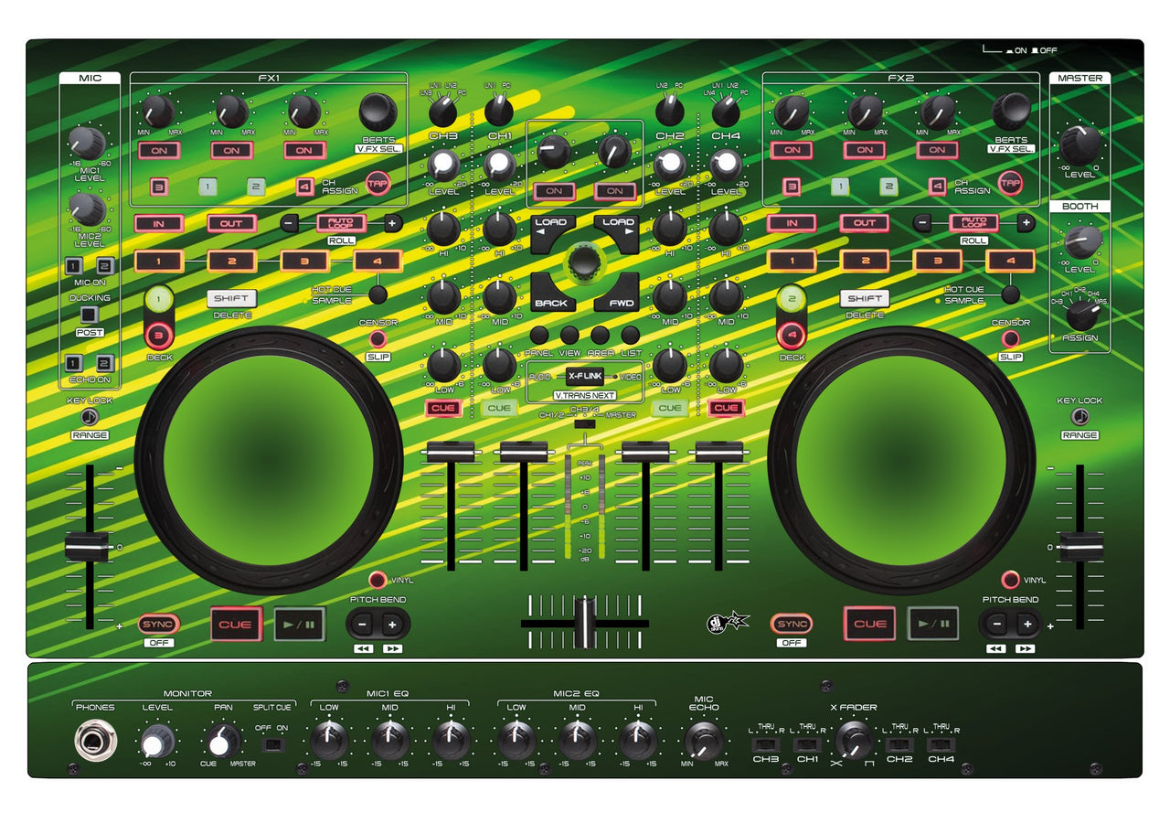 Denon DJ MC 6000 MK2 Skin Green Lazer