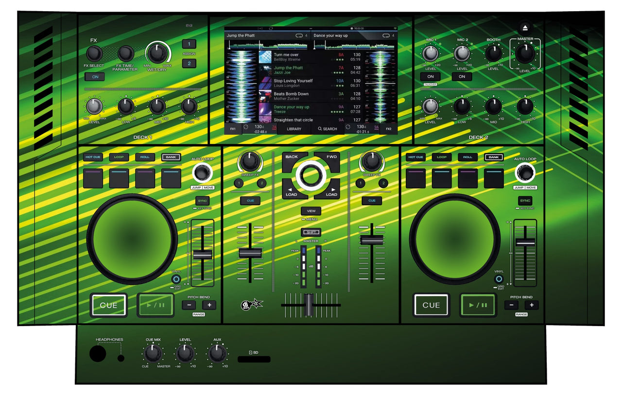 Denon DJ PRIME GO Skin Green Lazer
